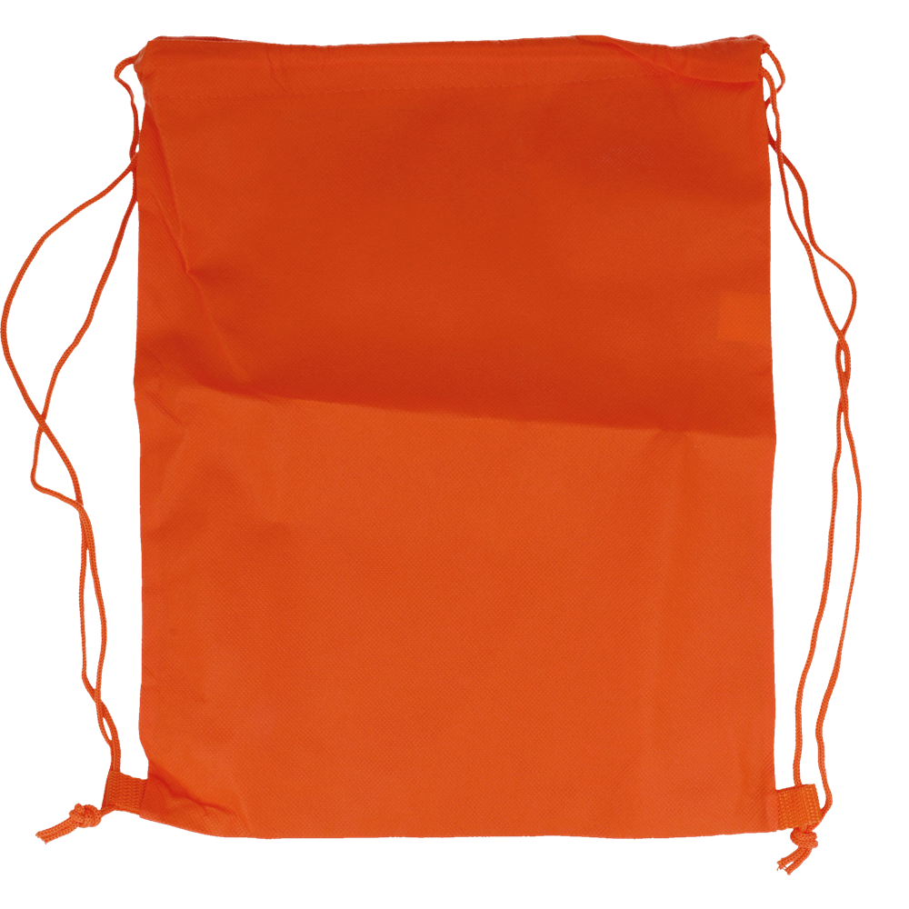 80gr/m² Nonwoven Drawstring Bag_ORANGE_front
