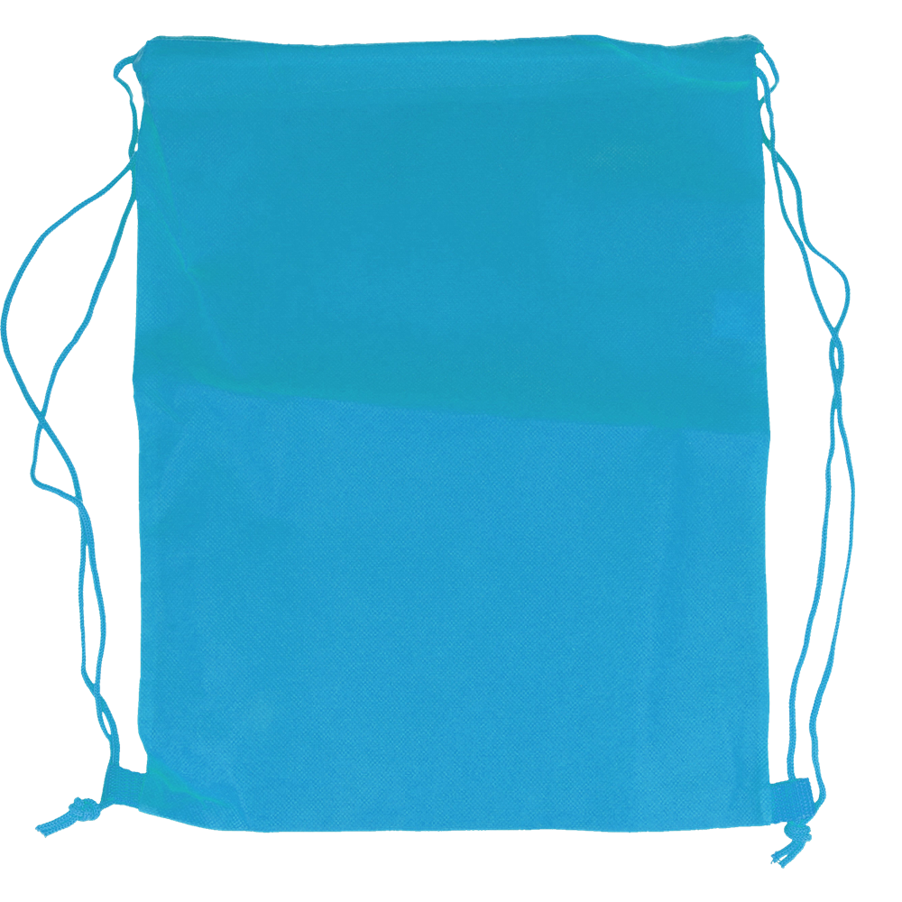 80gr/m² Nonwoven Drawstring Bag_TURQUOISE_front