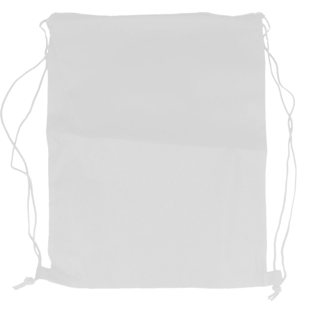80gr/m² Nonwoven Drawstring Bag_WHITE_front