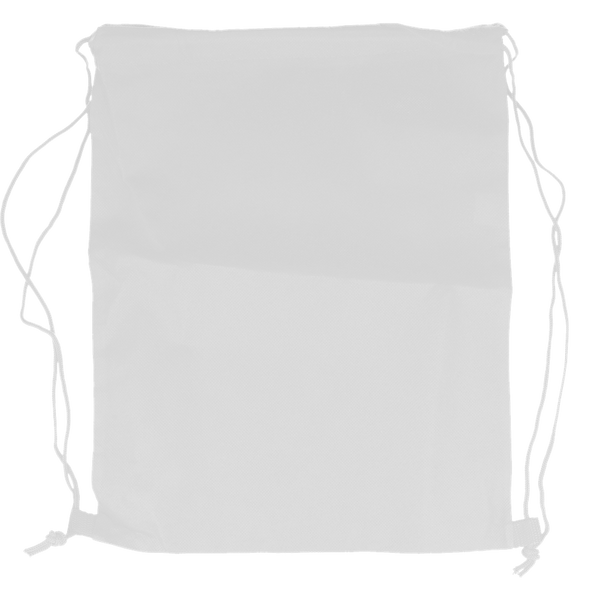80gr/m² Nonwoven Drawstring Bag_WHITE_front