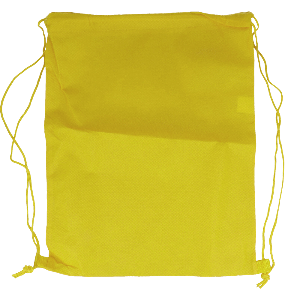80gr/m² Nonwoven Drawstring Bag_YELLOW_front