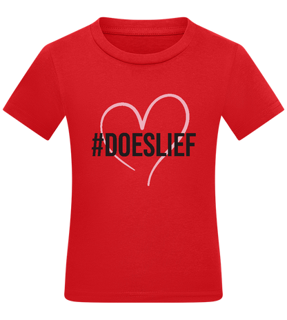 Doeslief Hartje Design - Comfort kids fitted t-shirt_RED_front