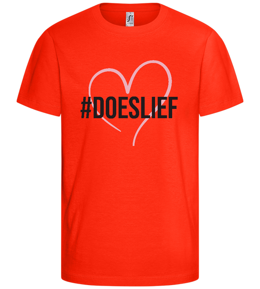 Doeslief Hartje Design - Comfort kids fitted t-shirt_RED_front