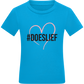 Doeslief Hartje Design - Comfort kids fitted t-shirt_TURQUOISE_front