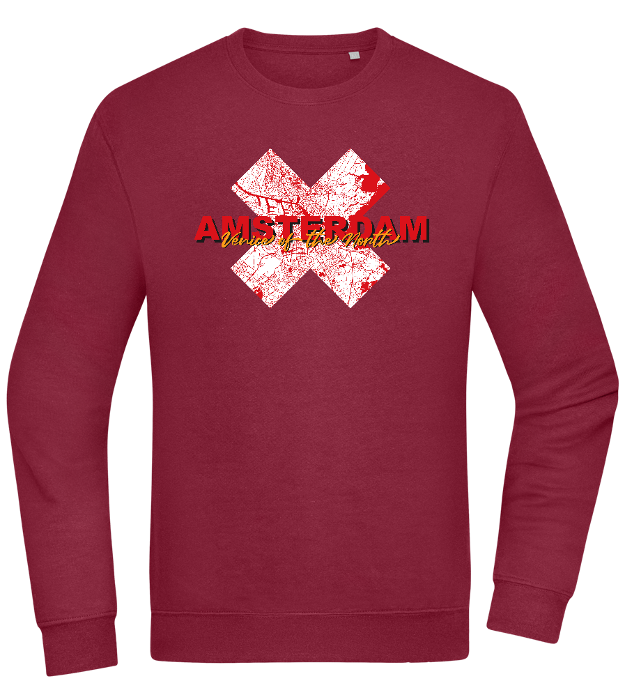 Venice of the North Design - Comfort Essential Unisex Sweater_BORDEAUX_front