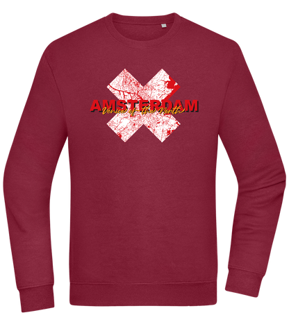 Venice of the North Design - Comfort Essential Unisex Sweater_BORDEAUX_front