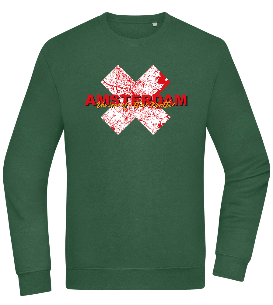 Venice of the North Design - Comfort Essential Unisex Sweater_GREEN BOTTLE_front