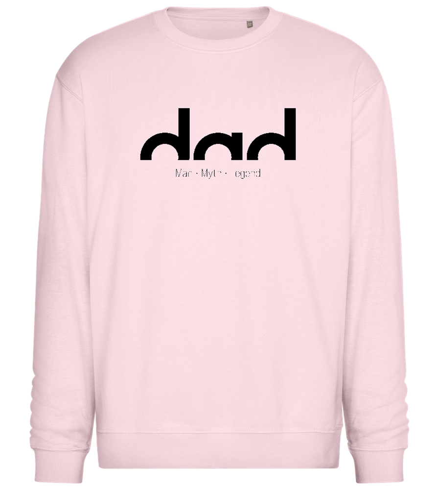 Dad Man Myth Legend Design - Comfort Essential Unisex Sweater_LIGHT PEACH ROSE_front