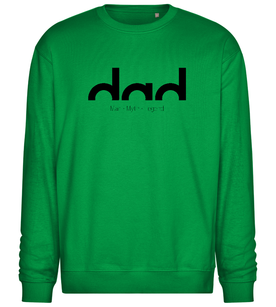 Dad Man Myth Legend Design - Comfort Essential Unisex Sweater_MEADOW GREEN_front