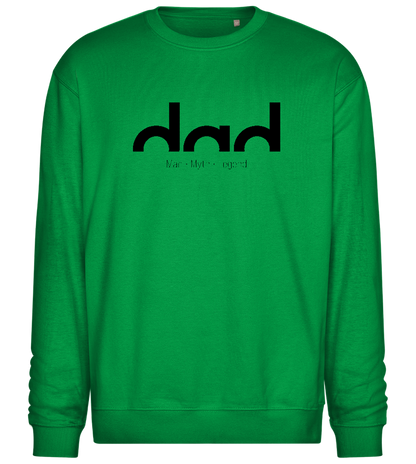 Dad Man Myth Legend Design - Comfort Essential Unisex Sweater_MEADOW GREEN_front