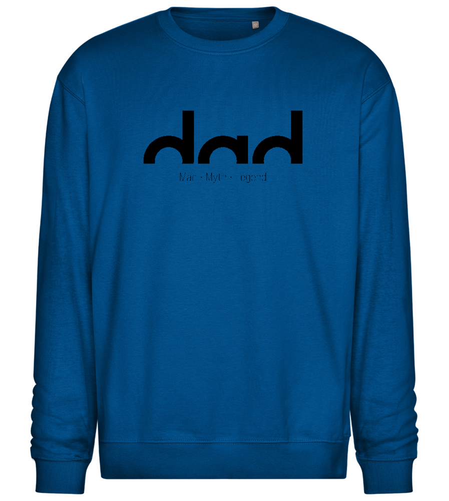 Dad Man Myth Legend Design - Comfort Essential Unisex Sweater_ROYAL_front