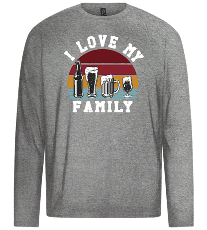 I Love My Family Design - Premium men's long sleeve t-shirt_ORION GREY_front