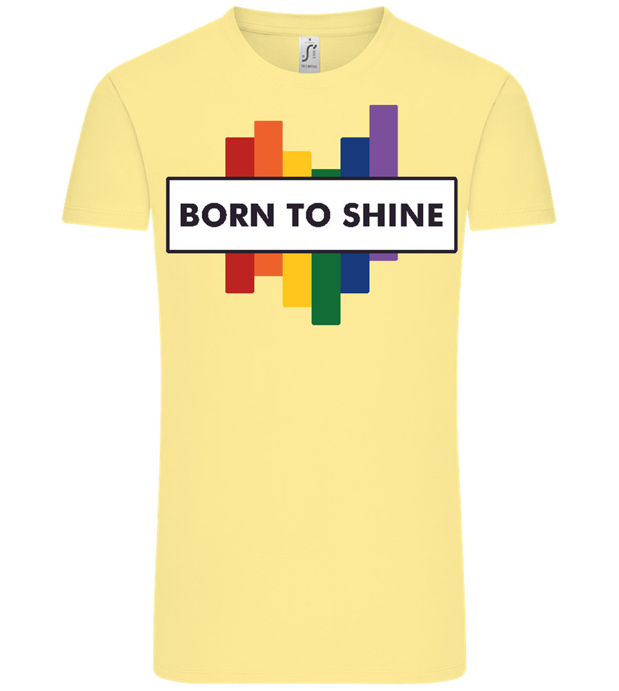 Born to Shine Design - Comfort Unisex T-Shirt_AMARELO CLARO_front