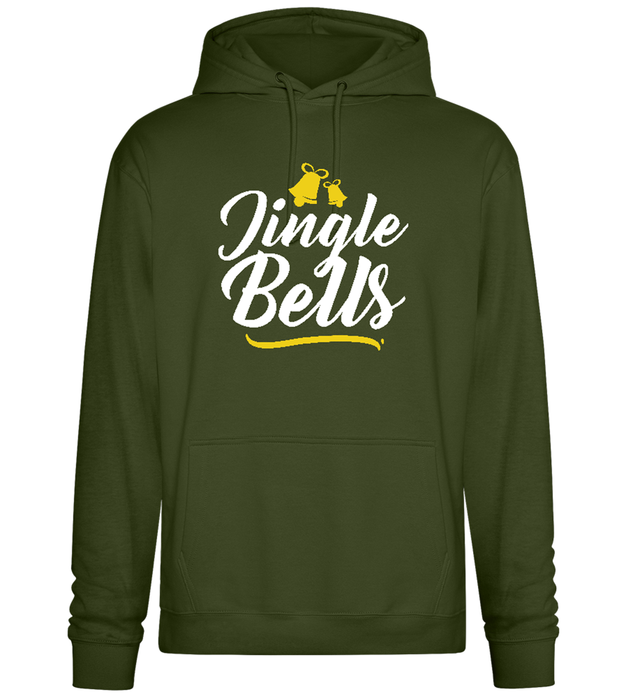 Christmas Jingle Bells Design - Premium Essential Unisex Hoodie_ARMY_front