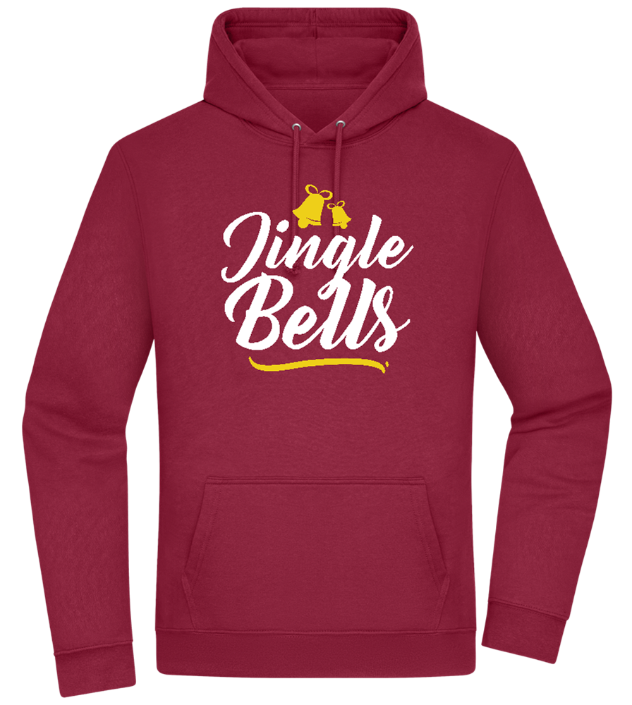 Christmas Jingle Bells Design - Premium Essential Unisex Hoodie_BORDEAUX_front