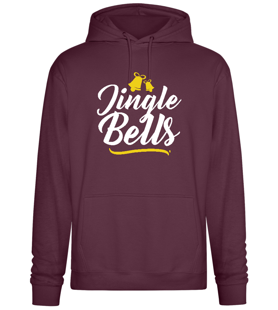 Christmas Jingle Bells Design - Premium Essential Unisex Hoodie_BORDEAUX_front