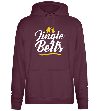 Christmas Jingle Bells Design - Premium Essential Unisex Hoodie_BORDEAUX_front