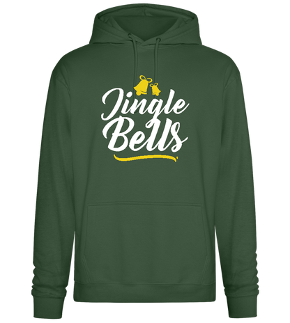 Christmas Jingle Bells Design - Premium Essential Unisex Hoodie_GREEN BOTTLE_front