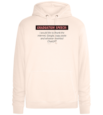 Graduation Speech Design - Premium unisex hoodie_LIGHT PEACH ROSE_front