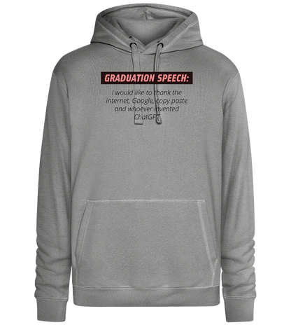 Graduation Speech Design - Premium unisex hoodie_ORION GREY II_front