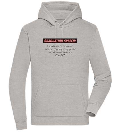 Graduation Speech Design - Premium unisex hoodie_ORION GREY II_front