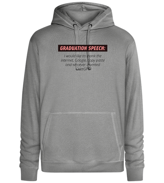 Graduation Speech Design - Premium unisex hoodie_ORION GREY II_front