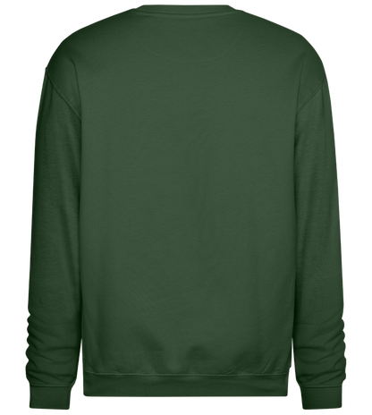 Armed Fox Girl Design - Comfort Essential Unisex Sweater_GREEN BOTTLE_back