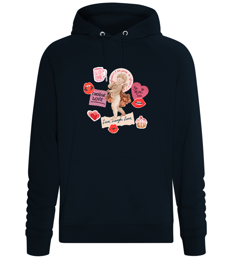 Love Collage Design - Comfort unisex hoodie_BLACK_front