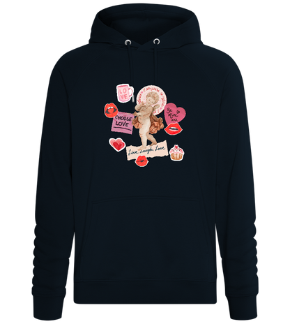 Love Collage Design - Comfort unisex hoodie_BLACK_front