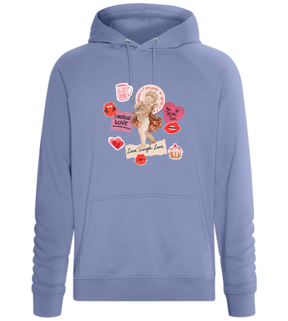 Love Collage Design - Comfort unisex hoodie_BLUE_front