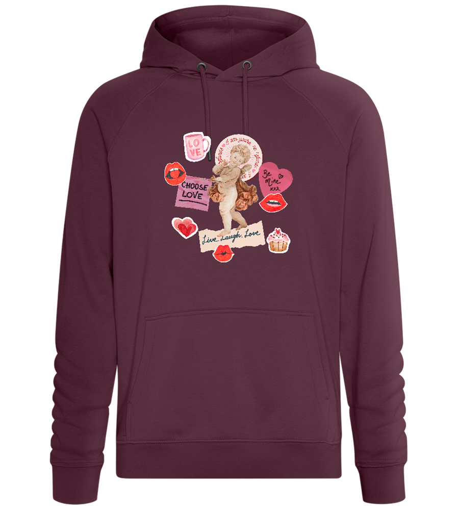 Love Collage Design - Comfort unisex hoodie_BORDEAUX_front