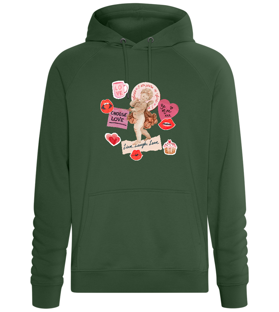 Love Collage Design - Comfort unisex hoodie_GREEN BOTTLE_front
