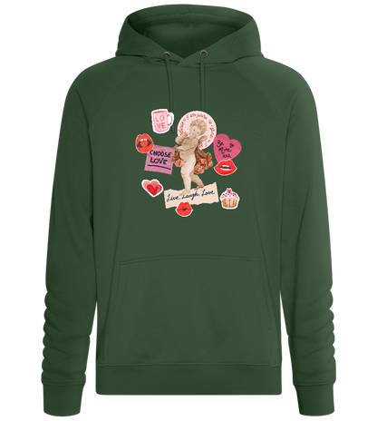 Love Collage Design - Comfort unisex hoodie_GREEN BOTTLE_front