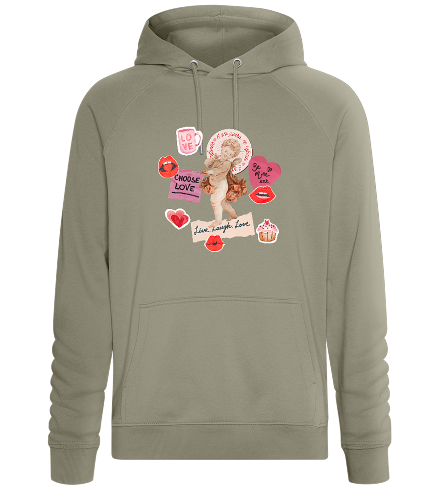 Love Collage Design - Comfort unisex hoodie_KHAKI_front