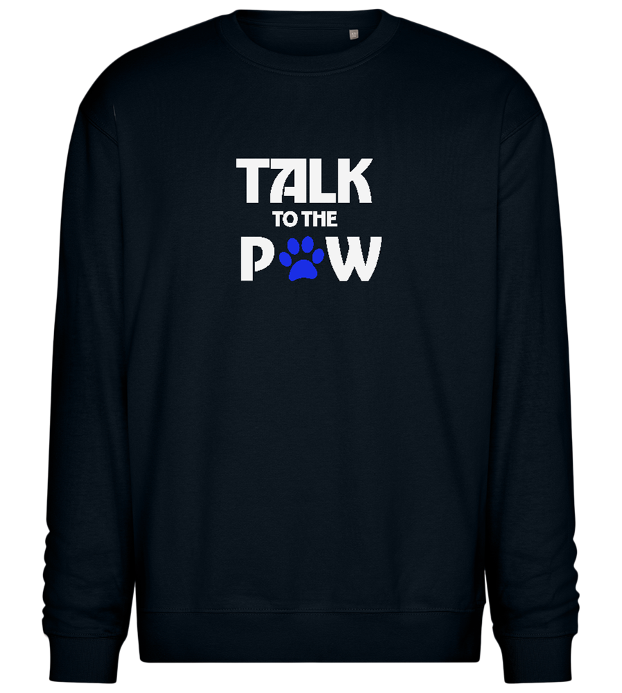 Talk to the Paw Design - Comfort Essential Unisex Sweater_BLACK_front