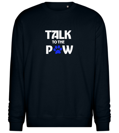 Talk to the Paw Design - Comfort Essential Unisex Sweater_BLACK_front