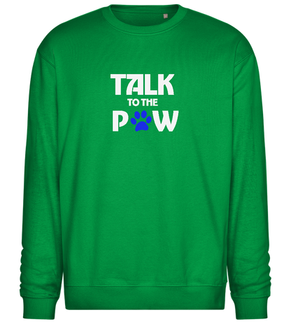 Talk to the Paw Design - Comfort Essential Unisex Sweater_MEADOW GREEN_front