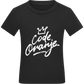 Code Oranje Kroontje Design - Comfort kids fitted t-shirt_DEEP BLACK_front