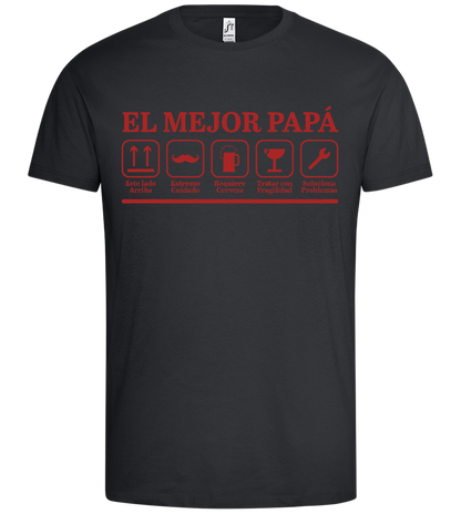 El Mejor Papá Design - Premium men's t-shirt_DARK GRAY_front