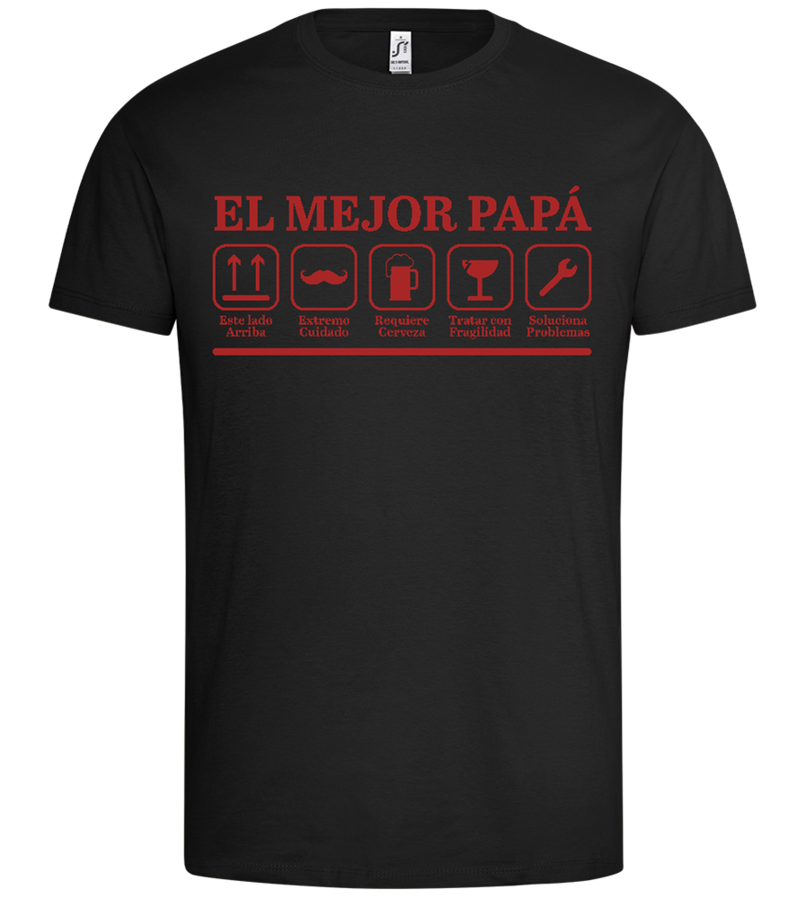 El Mejor Papá Design - Premium men's t-shirt_DEEP BLACK_front