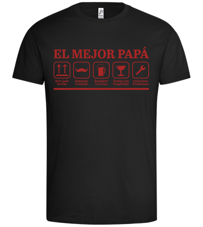 El Mejor Papá Design - Premium men's t-shirt_DEEP BLACK_front
