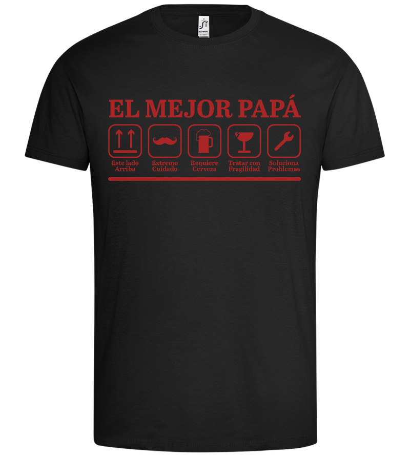 El Mejor Papá Design - Premium men's t-shirt_DEEP BLACK_front