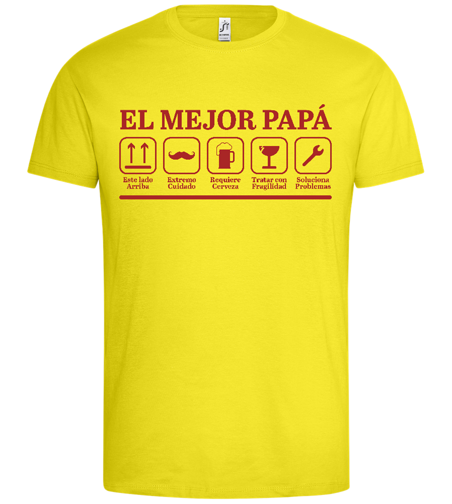 El Mejor Papá Design - Premium men's t-shirt_LEMON_front