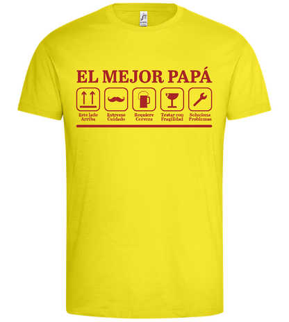 El Mejor Papá Design - Premium men's t-shirt_LEMON_front