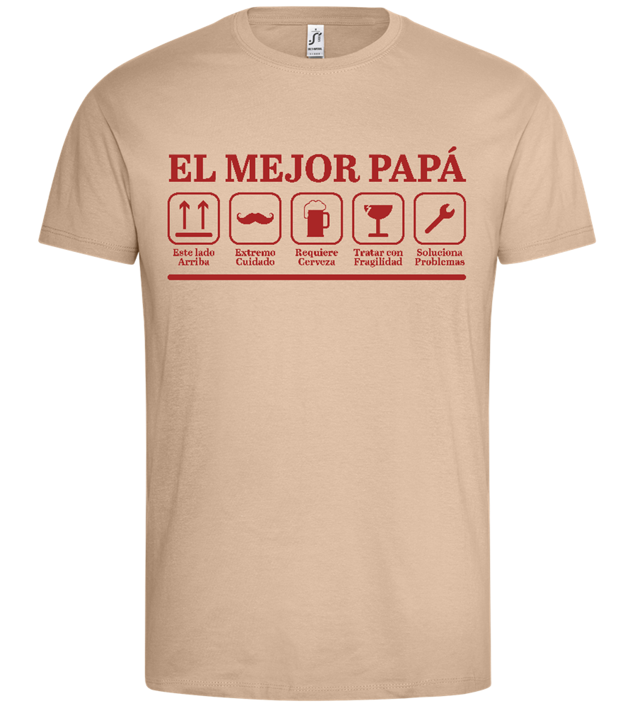 El Mejor Papá Design - Premium men's t-shirt_SAND_front