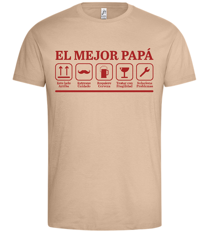 El Mejor Papá Design - Premium men's t-shirt_SAND_front