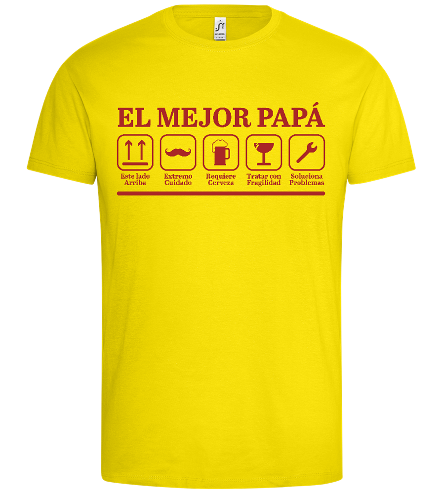 El Mejor Papá Design - Premium men's t-shirt_YELLOW_front