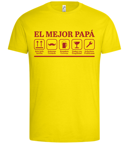 El Mejor Papá Design - Premium men's t-shirt_YELLOW_front
