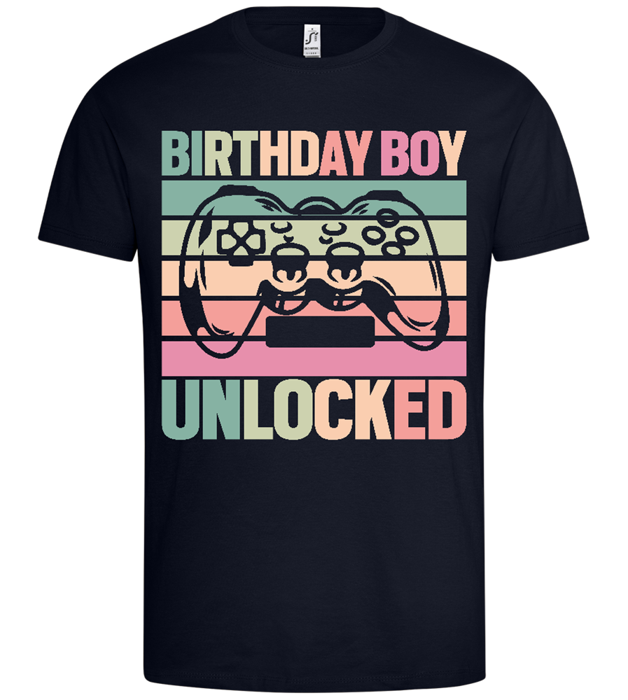 Unlocked Birthday Boy Design - Premium men's t-shirt_FRENCH NAVY_front