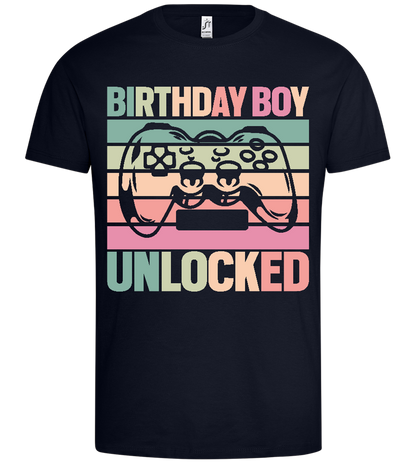 Unlocked Birthday Boy Design - Premium men's t-shirt_FRENCH NAVY_front